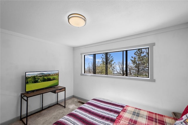 carpeted bedroom with baseboards