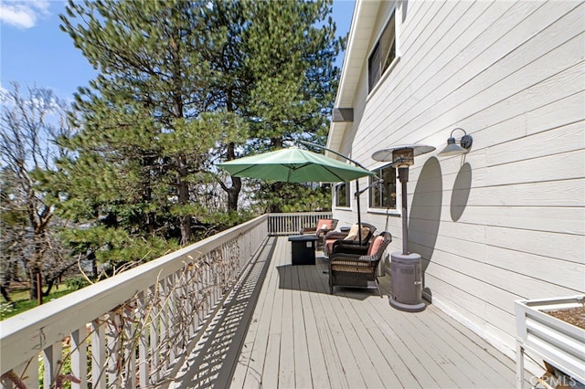 view of wooden deck
