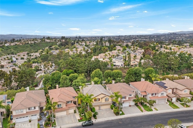 aerial view with a residential view