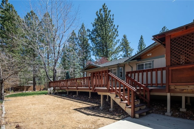exterior space featuring stairs
