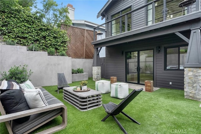 1012 10th St, Manhattan Beach, CA 90266 - view of yard with a patio area, fence, and an outdoor hangout area
