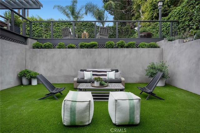 1012 10th St, Manhattan Beach, CA 90266 - view of patio / terrace featuring outdoor lounge area and fence