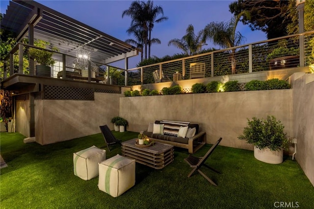 1012 10th St, Manhattan Beach, CA 90266 - view of patio with a pergola and outdoor lounge area
