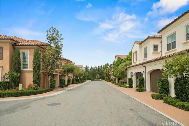 view of street featuring a residential view