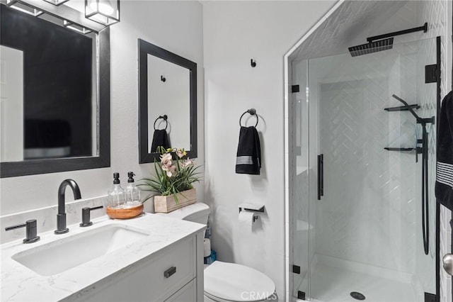 13656 Dronfield Ave, Sylmar, CA 91342 - full bath featuring vanity, toilet, and a shower stall