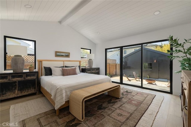 459 E 18th St, Costa Mesa, CA 92627 - bedroom with access to outside, wood finished floors, multiple windows, and recessed lighting