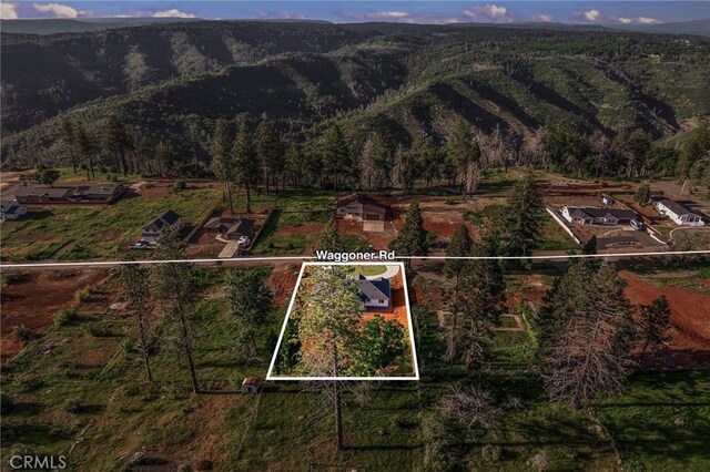 aerial view featuring a mountain view