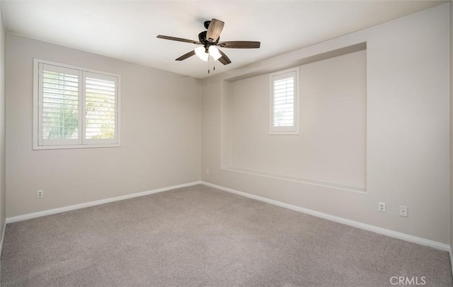 30461 Savoie St, Murrieta, CA 92563 - empty room featuring carpet floors, a ceiling fan, and baseboards