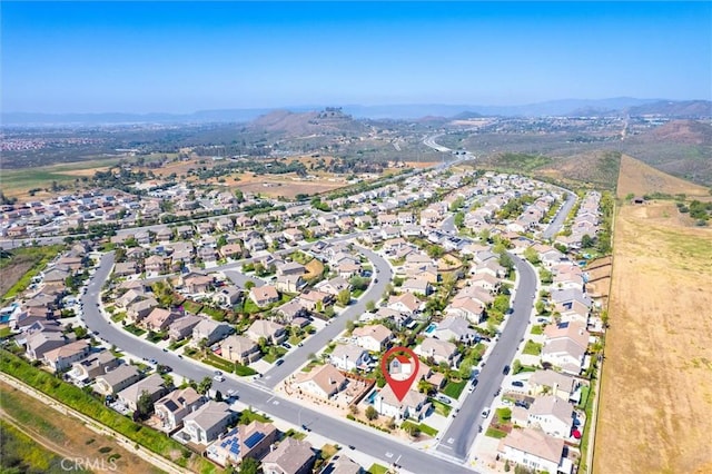 30461 Savoie St, Murrieta, CA 92563 - drone / aerial view with a mountain view and a residential view
