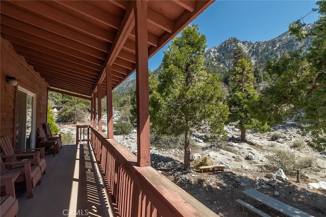 41505 Alder Dr, Forest Falls, CA 92339 - balcony featuring a mountain view
