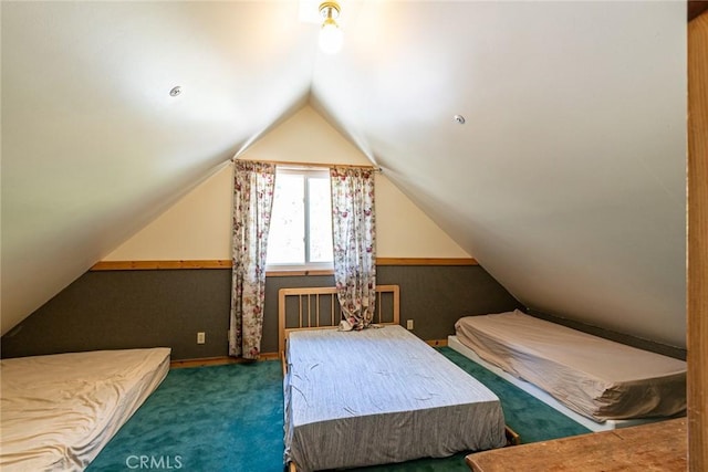 41505 Alder Dr, Forest Falls, CA 92339 - bedroom with carpet floors and lofted ceiling