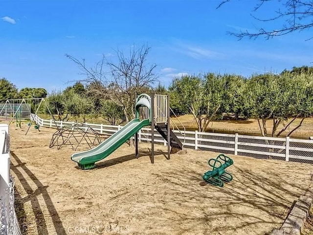 community playground with fence