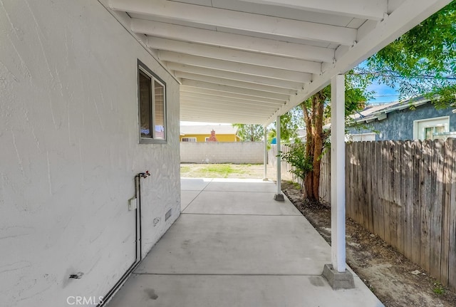 view of patio / terrace with a fenced backyard