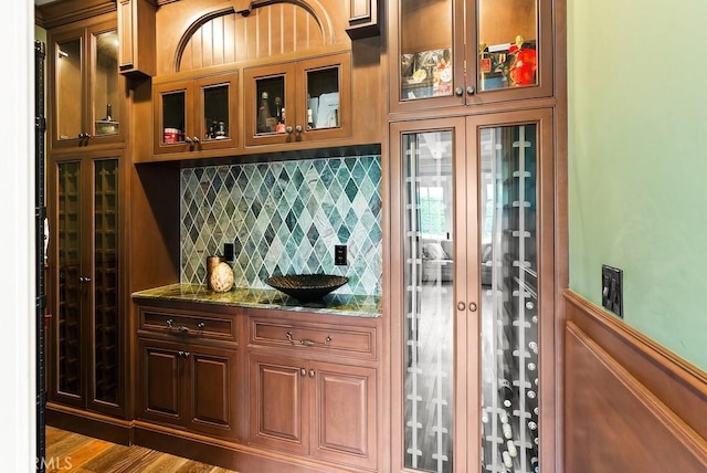 wine cellar with french doors