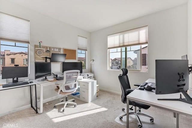 16452 Globetrotter Ave, Chino, CA 91708 - carpeted home office with baseboards and a wealth of natural light
