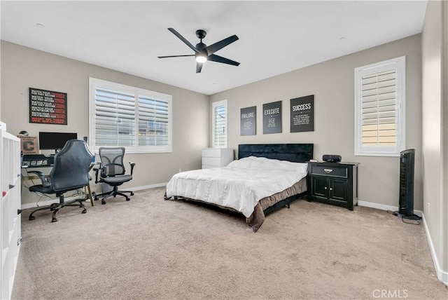 29102 Carrotwood, Lake Elsinore, CA 92530 - bedroom featuring light colored carpet and a ceiling fan