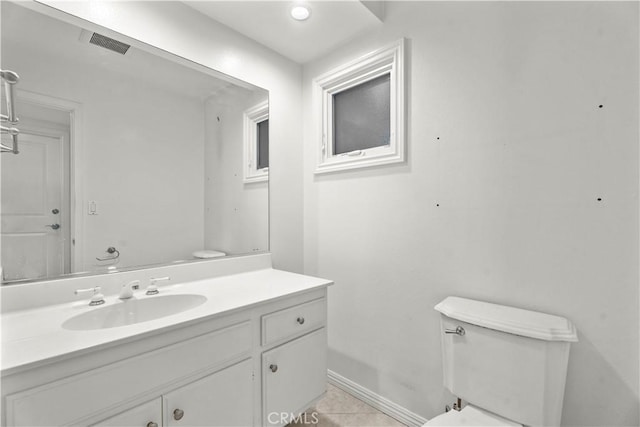 4101 Paseo De Las Tortugas, Torrance, CA 90505 - bathroom featuring toilet, vanity, baseboards, and tile patterned floors