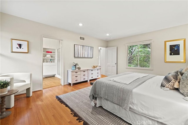 527 Bradford St, Pasadena, CA 91105 - bedroom with recessed lighting, baseboards, light wood-type flooring, and visible vents
