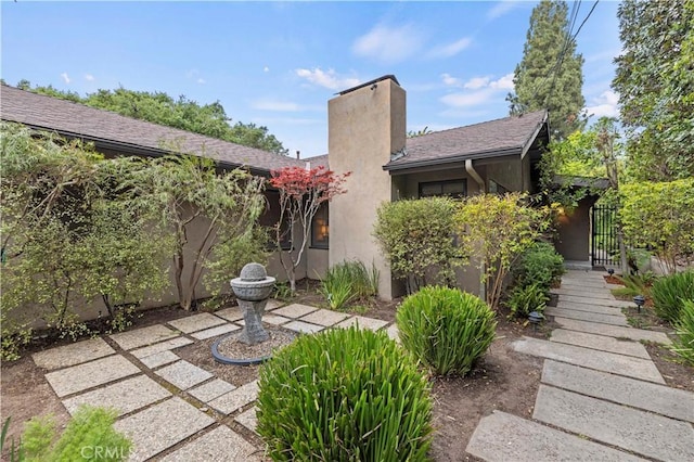527 Bradford St, Pasadena, CA 91105 - exterior space with fence, a chimney, and stucco siding