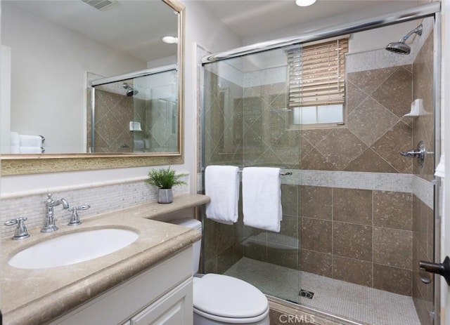 26 Via Fontibre, San Clemente, CA 92673 - bathroom with vanity, toilet, and a shower stall