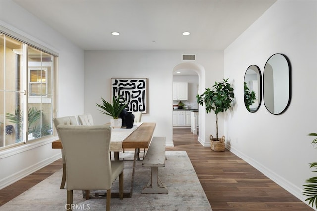 26 Via Fontibre, San Clemente, CA 92673 - dining space with healthy amount of natural light, dark wood finished floors, recessed lighting, and baseboards