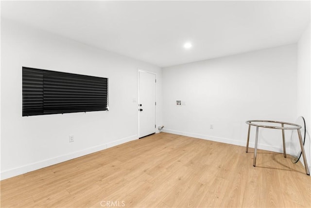 4926 Templeton St, Los Angeles, CA 90032 - empty room featuring baseboards, recessed lighting, and light wood-style flooring