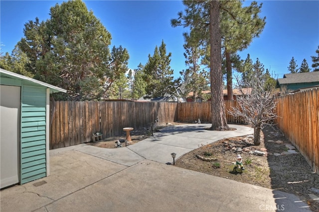 view of patio / terrace with a fenced backyard
