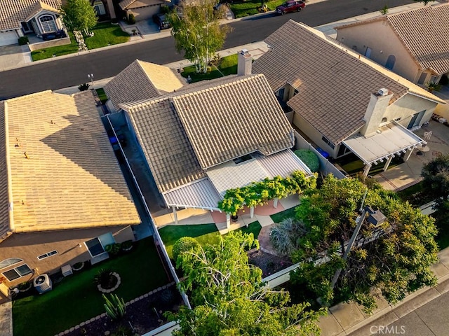 aerial view featuring a residential view