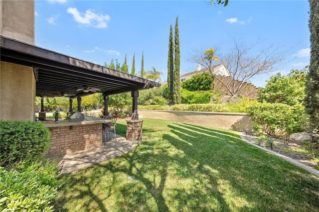 33931 Baystone St, Temecula, CA 92592 - view of yard featuring a ceiling fan
