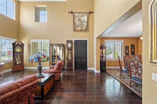 33931 Baystone St, Temecula, CA 92592 - foyer featuring a towering ceiling and wood finished floors