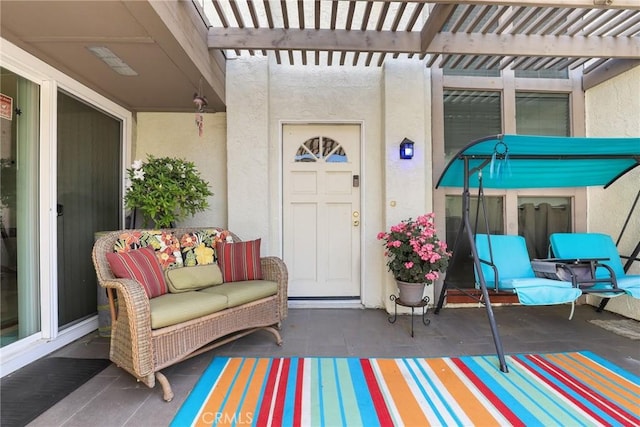 view of patio / terrace with a pergola