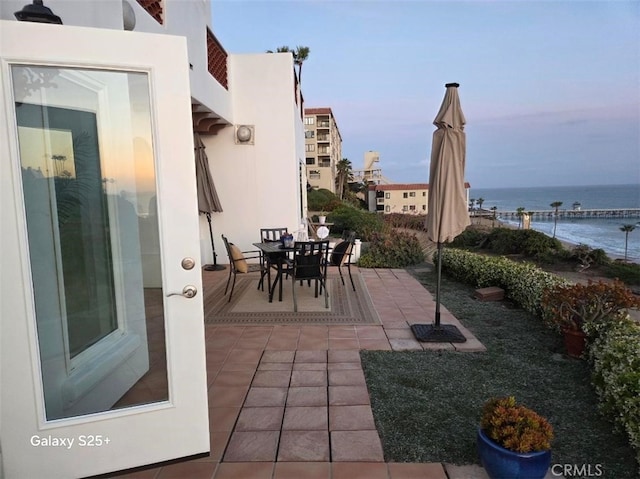 412 Arenoso Ln Unit 102, San Clemente, CA 92672 - view of patio featuring a water view and outdoor dining area