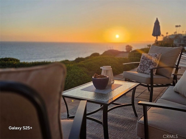 412 Arenoso Ln Unit 102, San Clemente, CA 92672 - view of patio featuring a water view