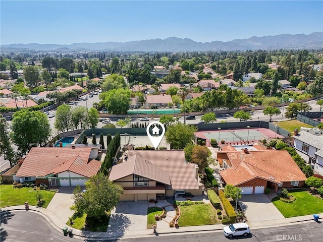 10313 Christine Pl, Chatsworth, CA 91311 - aerial perspective of suburban area with a mountainous background