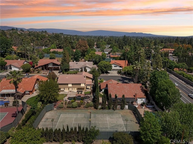 10313 Christine Pl, Chatsworth, CA 91311 - aerial overview of property's location with a mountain backdrop