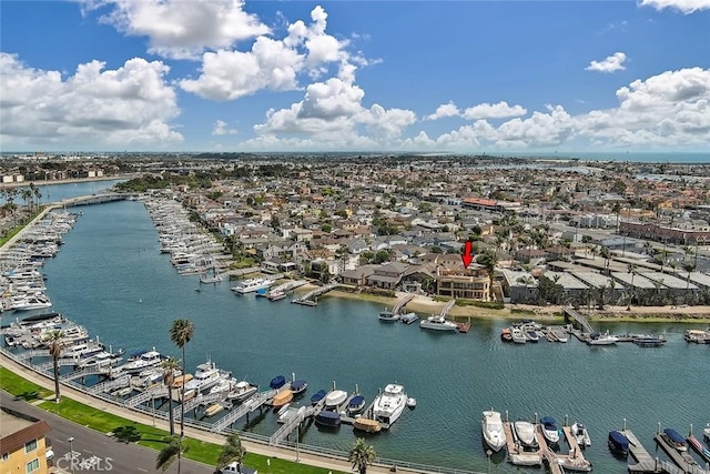 5455 E Sorrento Dr, Long Beach, CA 90803 - birds eye view of property with a water view
