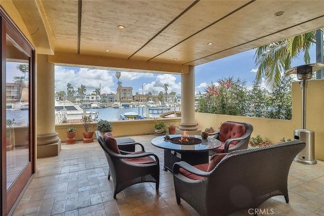 5455 E Sorrento Dr, Long Beach, CA 90803 - view of patio featuring a water view
