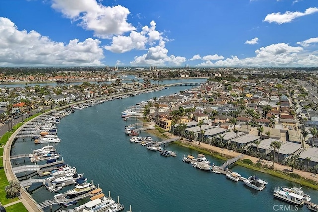 5455 E Sorrento Dr, Long Beach, CA 90803 - bird's eye view featuring a water view and a residential view
