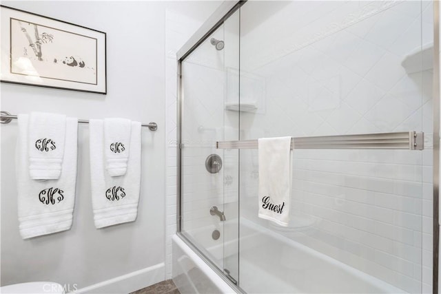 1835 Rancho Lomas Way, San Miguel, CA 93451 - bathroom with enclosed tub / shower combo and baseboards