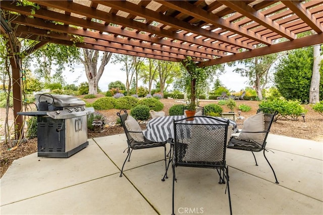 1835 Rancho Lomas Way, San Miguel, CA 93451 - view of patio with grilling area and a pergola