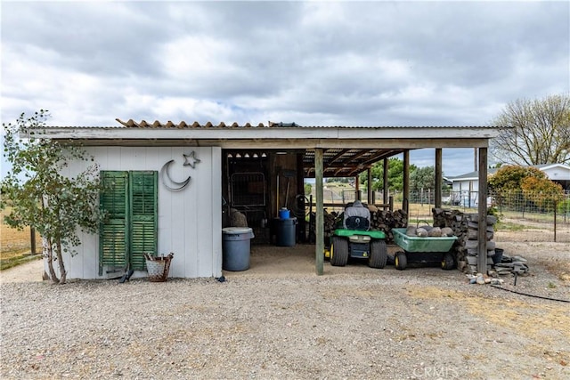1835 Rancho Lomas Way, San Miguel, CA 93451 - view of pole building with a carport and fence