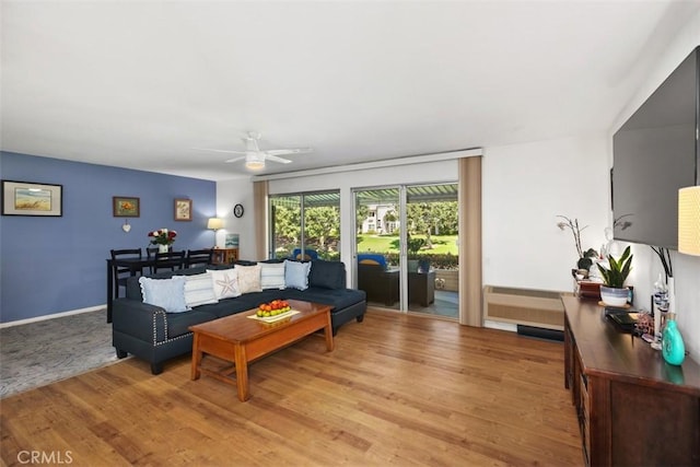 5472 Paseo Del Lago E Unit B, Laguna Woods, CA 92637 - living area with light wood finished floors and ceiling fan