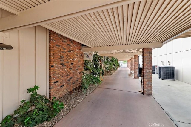 view of patio / terrace with central air condition unit