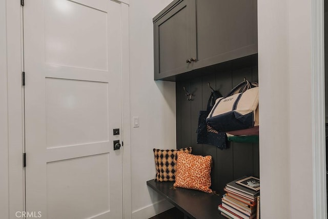 mudroom with baseboards