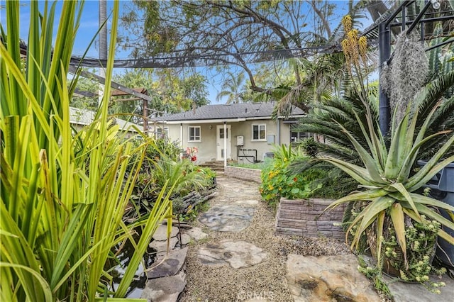 view of front of property featuring stucco siding
