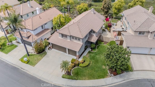 aerial view featuring a residential view