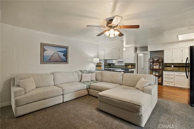 651 S Merrill Ave, Willows, CA 95988 - living room with a ceiling fan and carpet floors