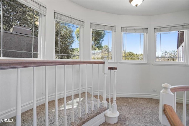 interior space featuring carpet floors and baseboards