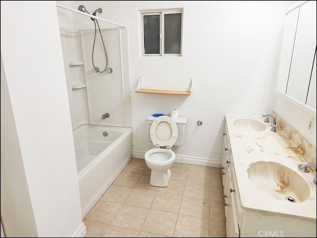 8581 Montara Rd, Pinon Hills, CA 92372 - bathroom featuring toilet, tile patterned flooring, a sink, and baseboards