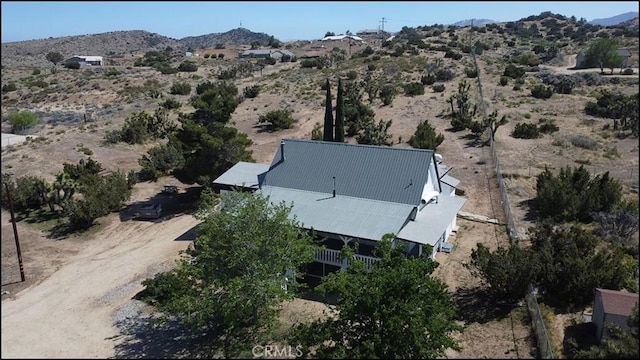 8581 Montara Rd, Pinon Hills, CA 92372 - bird's eye view featuring a rural view, a mountain view, and a desert view